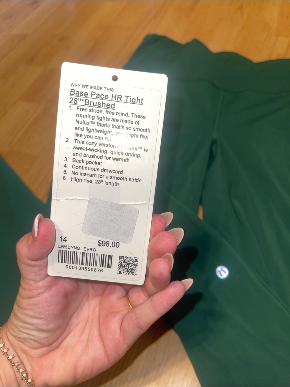 lululemon Athletica Forest Green Leggings - Picture 3 of 5